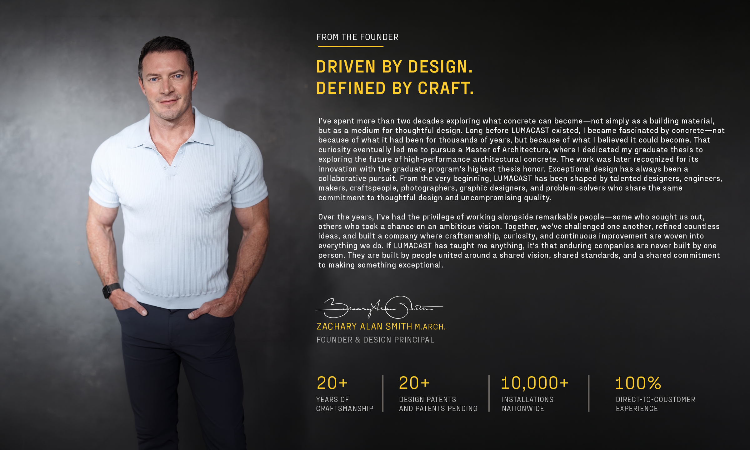 A letter from our founder, Zachary Alan Smith — Founder & Design Principal
